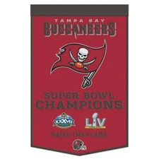 Tampa Bay Buccaneers NFL 24" x 38" Embroidered Wool Super Bowl Banner Wincraft