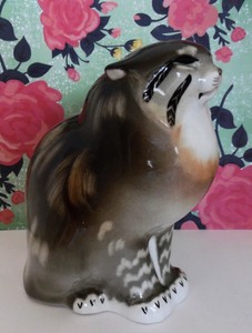 Signed Lomonosov Russian Porcelain Pallas Cat Wildcat ...