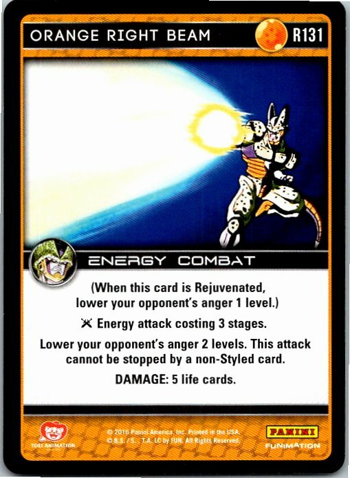 Orange Right Beam R131 Dragon Ball Z Perfection Rare Card TCG X1