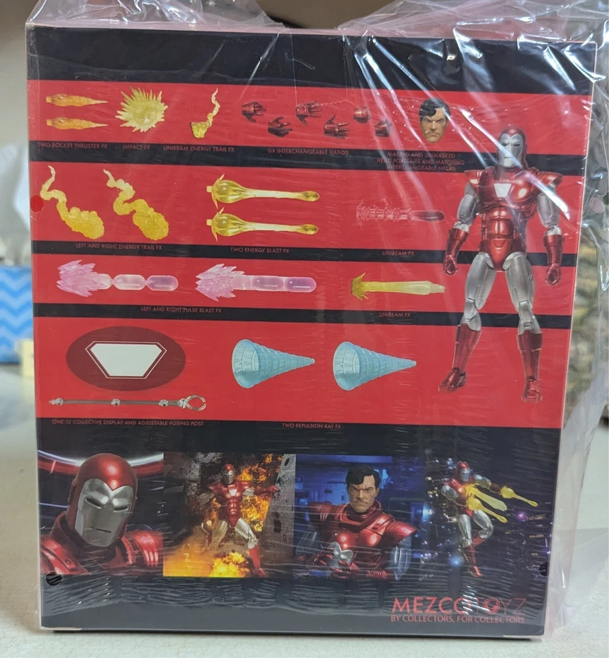 ¡En stock! Mezco One:12 Marvel Comics Iron Man Silver Centurian Sin usar, en caja sin abrir Foto 2 de 3