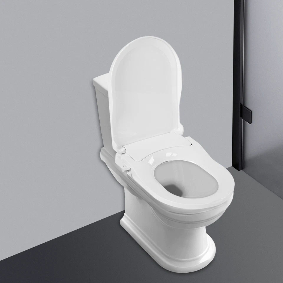 D-Form Toilettensitz WC-Sitz Bidetaufsatz mit Integriertem Bidet Dusch WC Seat - Bild 4 von 4