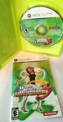 Dance Dance Revolution Universe 3 (Microsoft Xbox 360) game w/ Manual