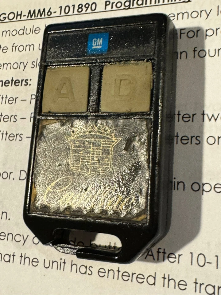 Cadillac Código Alarma Mando a Distancia Sin Llave Entrada Coche Arranque GOH-MM6-101890 Control Foto 4 de 4