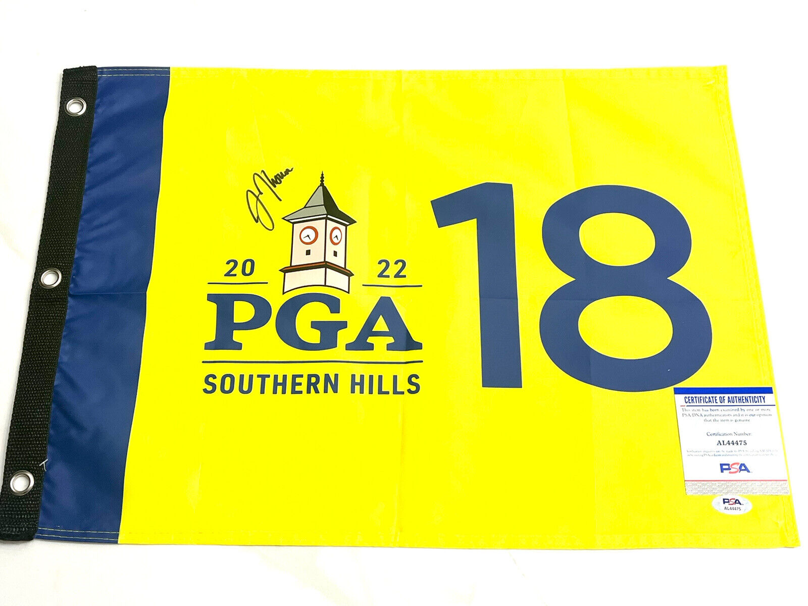 Justin Thomas Autographed Signed 2022 Pga Championship Southern Hills Winner Flag PSA DNA