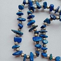 Vintage Beatifull Lapis Lazuli long necklace Natural Agate Necklace