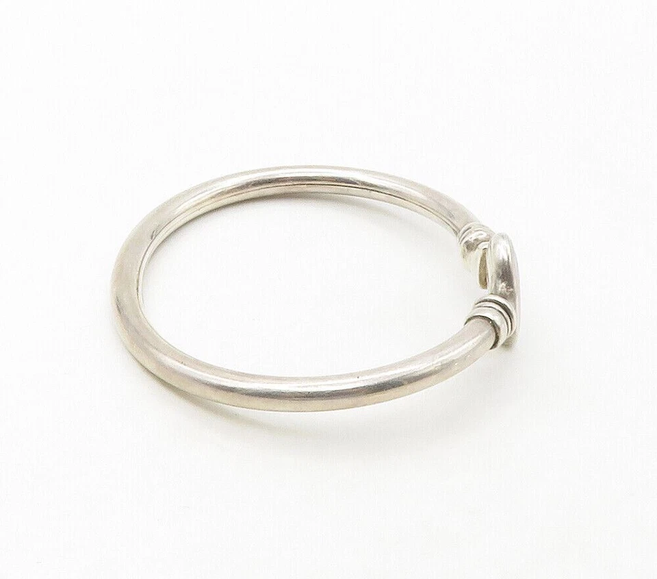 KABANA 925 Silver  Vintage Shiny Pink Mother Of Pearl Bangle Bracelet  BT6594 - Image 2 of 4