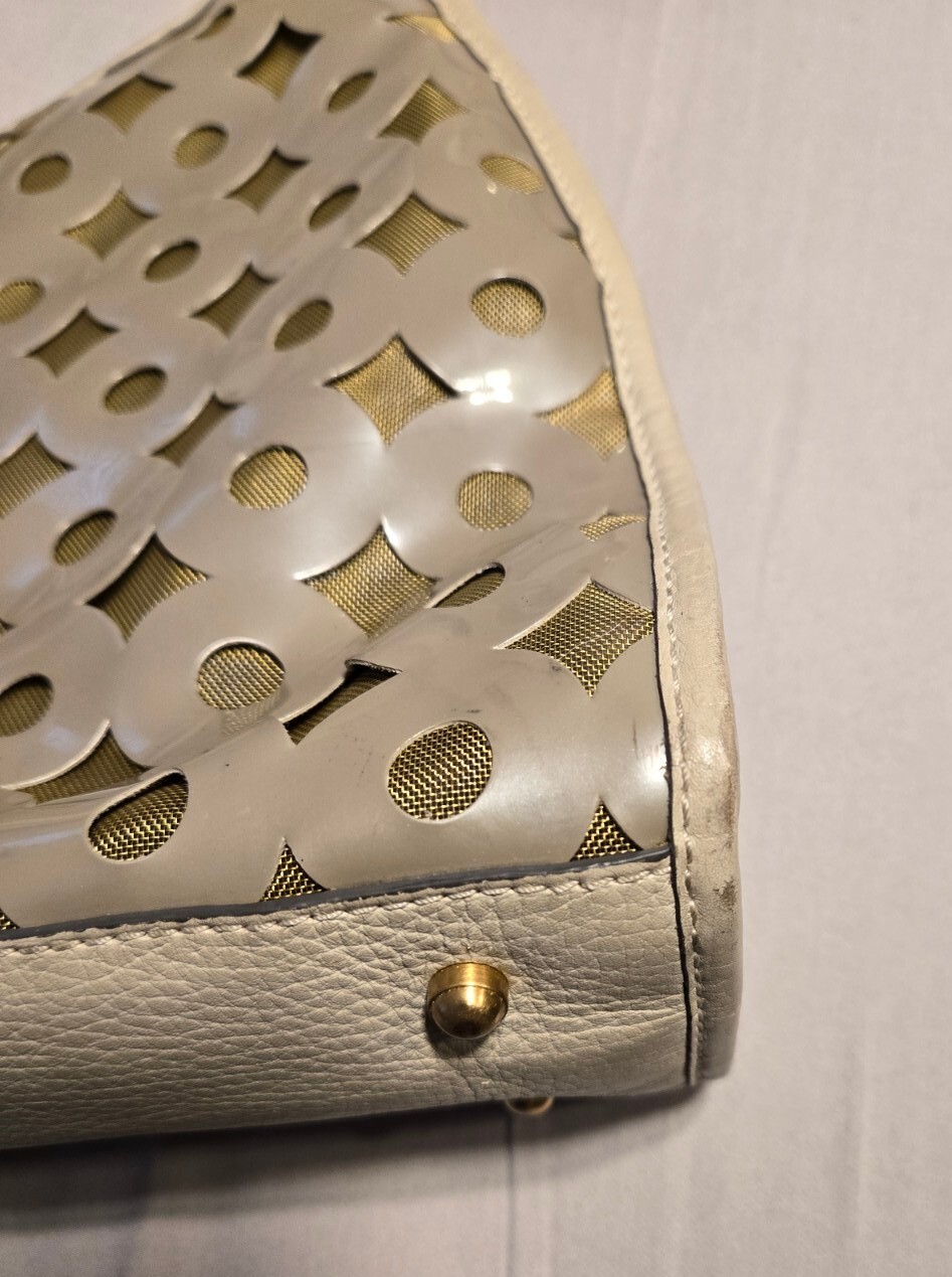 ERIC JAVITS Circle Cutouts Pattern Laser Cut Hand… - image 8