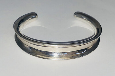 Designer Robert Lee Morris Sterling Silver Concave Cuff