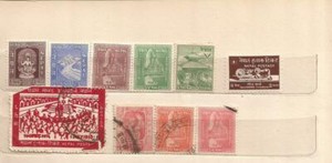 NEPAL- (STAMPS)- 6 UNUSED, 4 USED (1w/ FAULT)