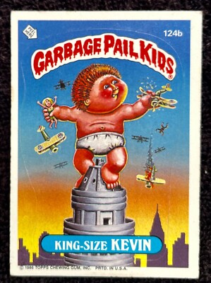 KING KONG Gorilla  1986 Trading Card GARBAGE PAIL KIDS On EMPIRE STATE BUILDING
