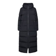 1085 New Herno Laminar Coat 42/4-6,long Black Parka,stand Collar,logo,down,nwt