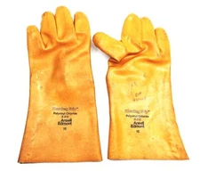 Ansell Edmont Monkey Grip Size 10 Tan Polyvinyl Chloride Gloves 3-312 NOS