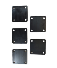 Hot Rolled Steel Base Plate - 4 Holes, 4" x 4" - 5/32" THICK -5 pack SHIP FAST