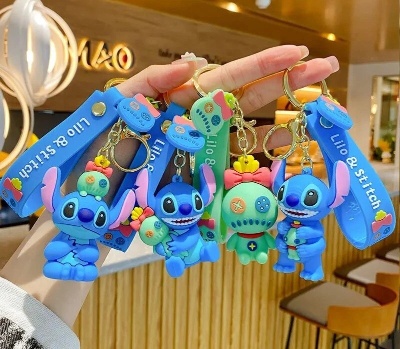 Kawaii Stitch Model Keychain Disney Lilo & Stitch Doll Pendant Key