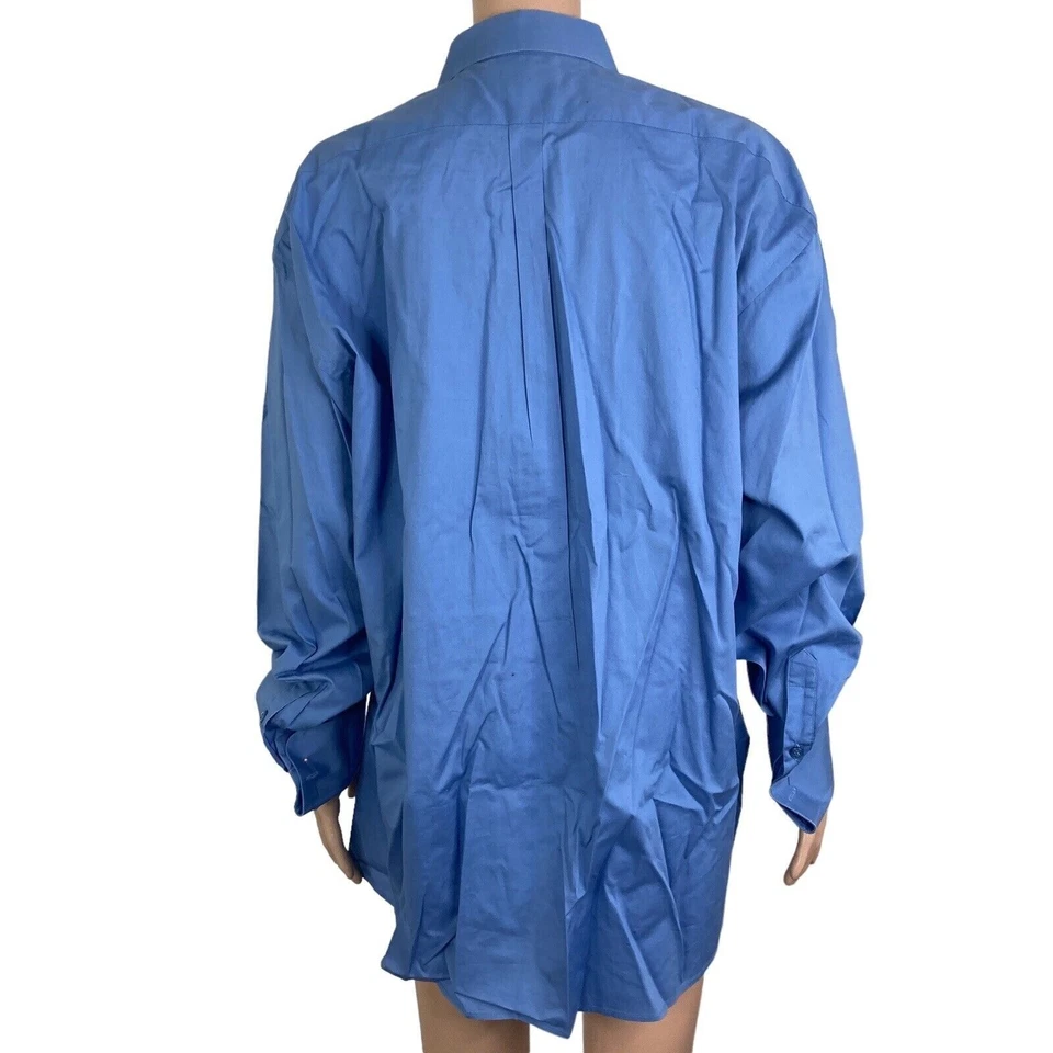 Мужская сорочка Phat Farm 16,5 на синих пуговицах спереди французские запонки - Изображение 2 из 4