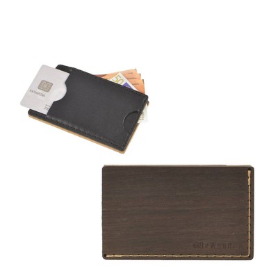 BeWooden Kartenetui Kreditkartenetui Kartenbörse Tenebra Note Holz und Leder