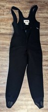 Obermeyer Vintage black overall one piece bib stirrup snow suit wool blend 8 R
