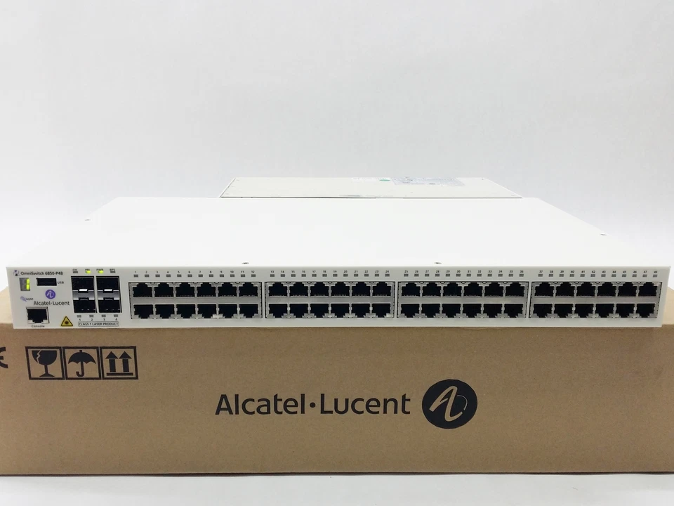 NEW ALCATEL-LUCENT OMNISWITCH OS6850-P48 6850 POE SWITCH 902542-90 +PS-510W-AC - Image 2 of 4