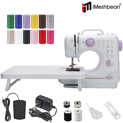 Portable Sewing Machine-12 Stitches Household Multifunction w/Expansion Platform