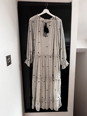 ZARA OVERSIZED PLUMETIS DRESS WITH EMBROIDERY DETAIL. ECRU / BLACK. SIZE S | eBay UK ZARA OVERSIZED PLUMETIS DRESS WITH EMBROIDERY DETAIL. ECRU / BLACK. SIZE S | eBay UK