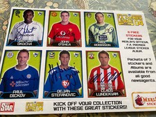 Merlin’s FA Premier Leaugue 04 Signed Sticker Sheet Mint Condition John O’Shea