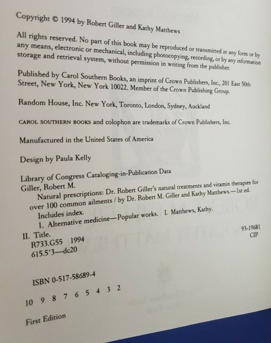 Natural Prescriptions : Natural Treatments and Vitamin Therapies for over 100... - Picture 3 of 8