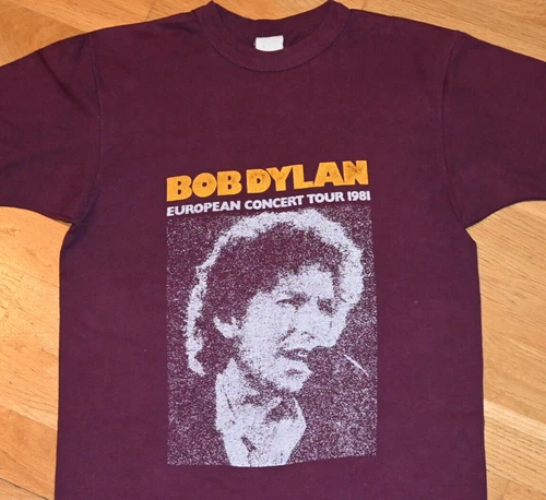BOB DYLAN vintage Rare 80's Euro Tour concert t-shirt 1980s vintage concert t-shirt, vintage, single stitch, B+ condition