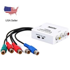 HD to SD Component YPbPr to Composite Video CVBS Converter NTSC / PAL