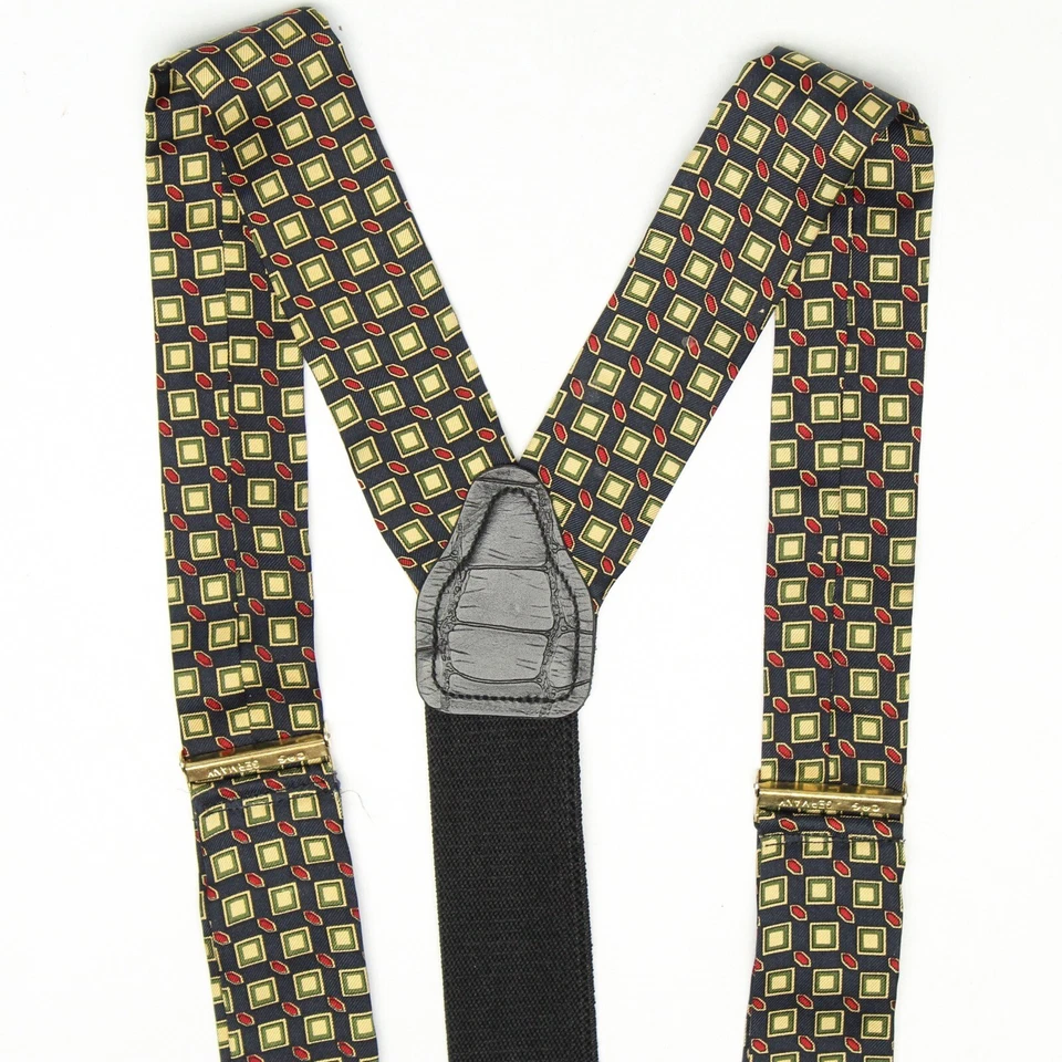 CAS Германии мужской шелк скобы подвески синий золотой зеленый красный геометрический принт  - Изображение 4 из 4