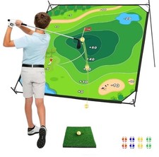 NEW Golf Chipping Practice Mat Hitting Game Indoor Outdoor Training Set Gift