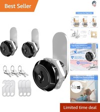 Compatable 5/8 Inch Keyed Alike Cam Lock Set 3 Pack Zinc Alloy for Cabinets