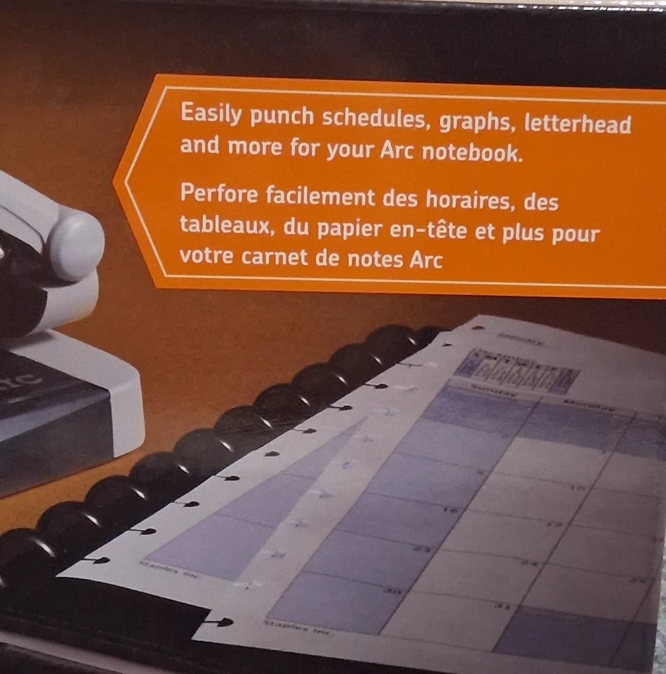 Staples Arc System Desktop 11-Hole Punch, Model 40836, 8-Sheet Capacity - Image 3 of 4