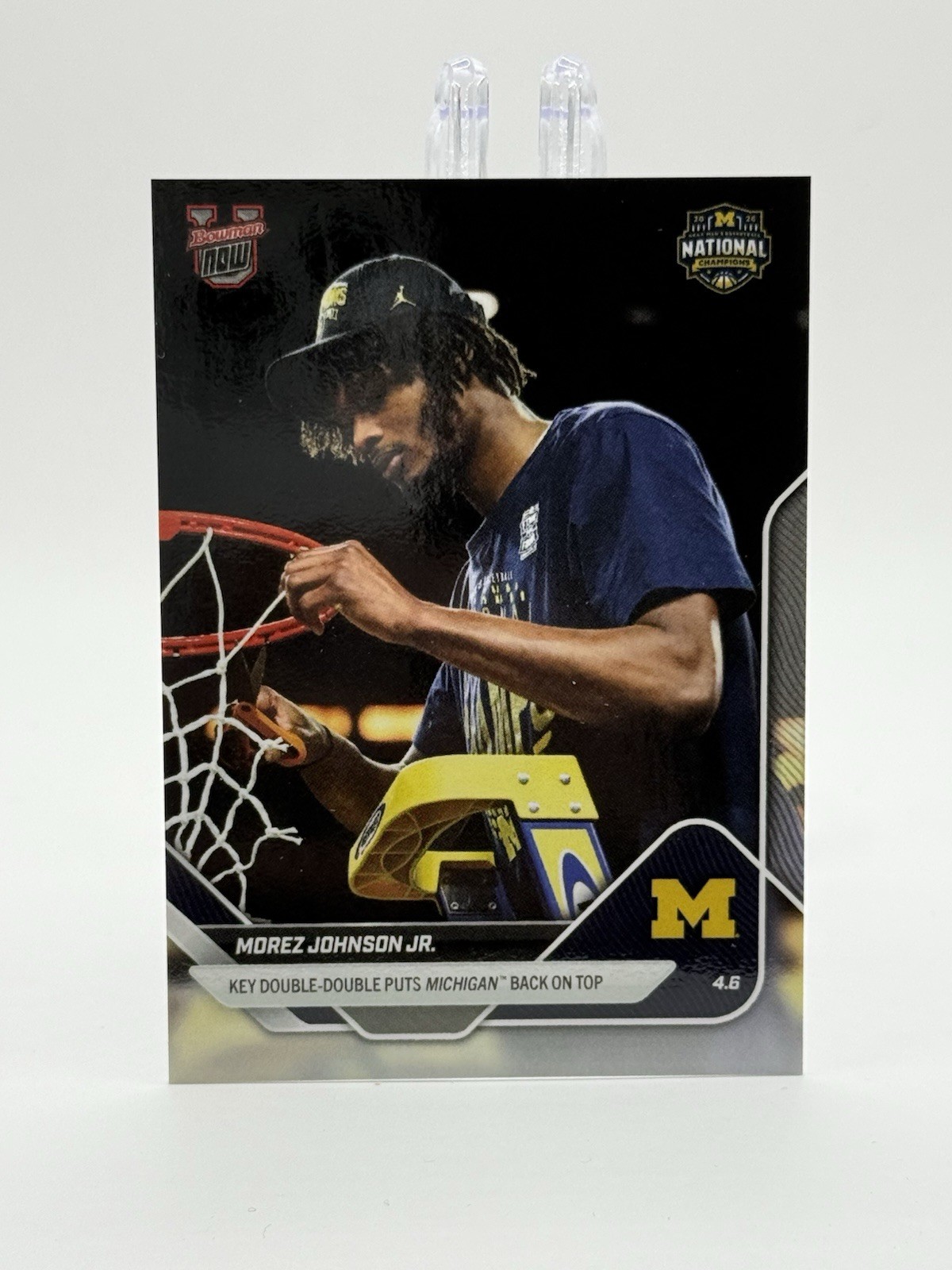 2025-26 Bowman U Now Topps #126 Morez Johnson Jr. Michigan Champions - Qty Avail