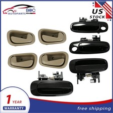 Fits 1998 To 2002 Toyota Corolla Exterior Interior Door Handle Front Rear 8pcs