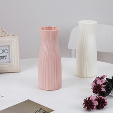 Contemporary White and Pink Flower Basket Vase Unbreakable and Stylish