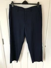 Gucci Navy Suit Trousers Formal Straight Wool Mohair IT 52 UK 42