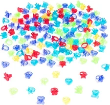 Super Z Outlet Colorful Assorted Plastic Glitter Toy Rings | Bag of 144... 