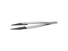 Ideal-Tek 2ACFR.SA.1 - Plastic Replaceable Tip Tweezers, Carbon Fiber, Round