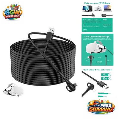 5m USB C to USB A Gaming Cable with 90° Connector - Perfect for Quest Headset