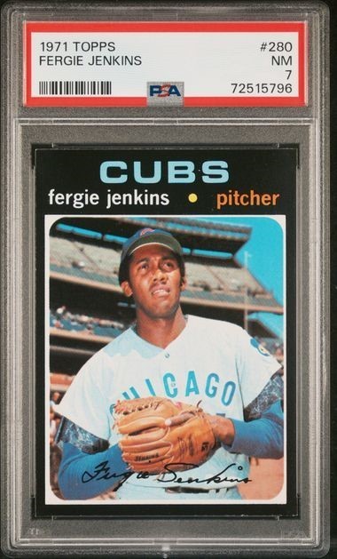 1971 Topps #280 Fergie Jenkins - PSA 7