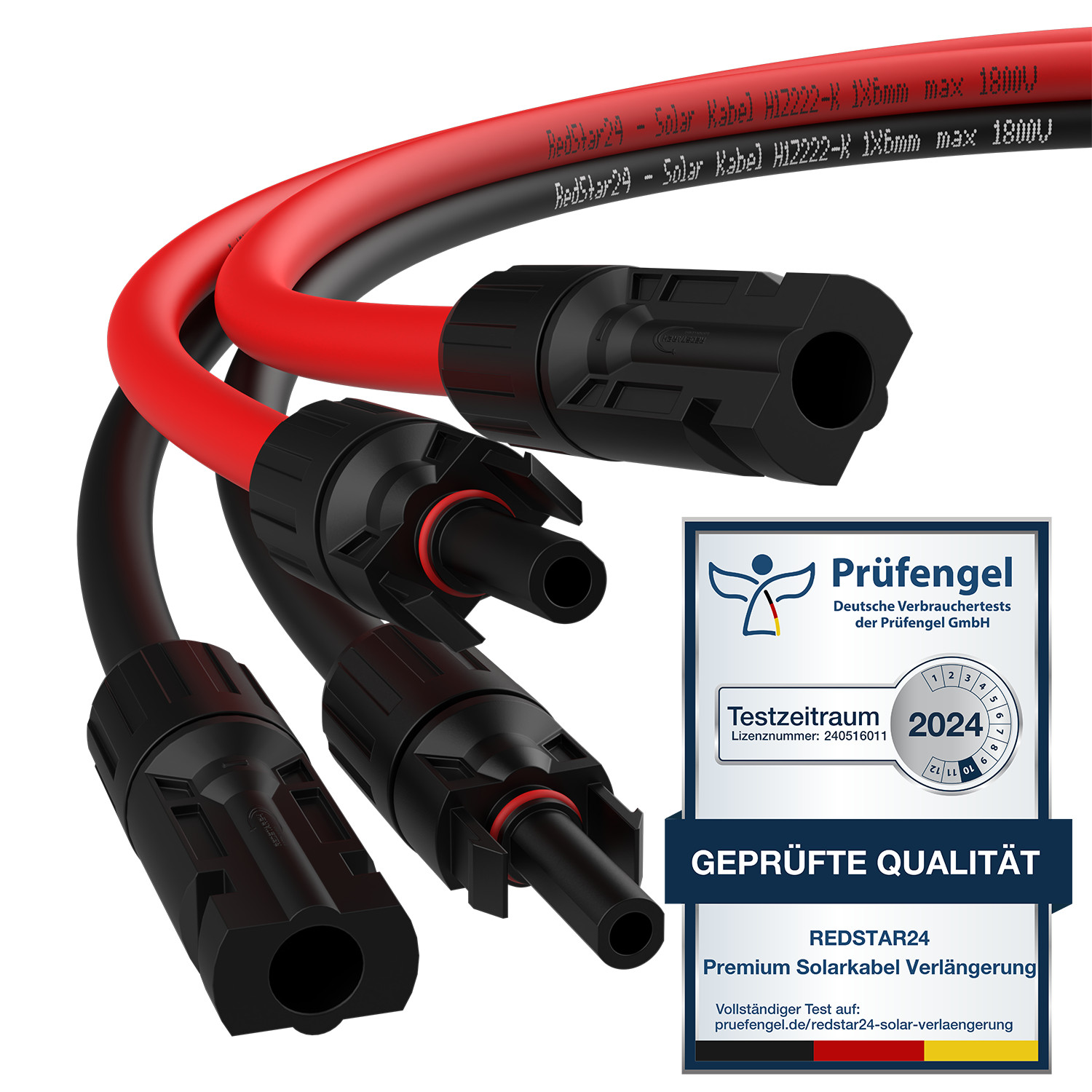 Cable solar extensión 4 mm² 6 mm² cable fotovoltaico cable de extensión solar panel solar