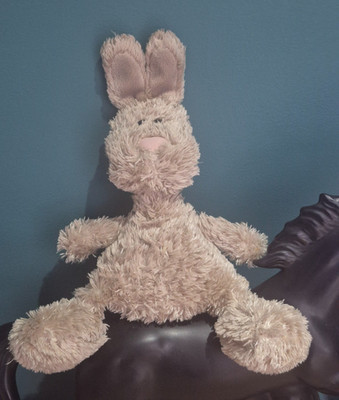 JELLYCAT/JELLY KITTEN 'Boppity Boing' beige weich zottelig Plüsch Hase Kaninchen