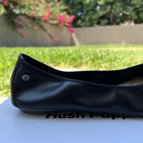 Hush Puppies Damen-Ballerinas schwarz 11 W Slipper Leder bequem gepolstert - Bild 3 von 20