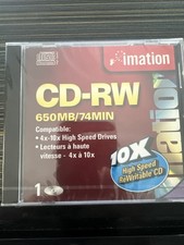 Imation CD-RW 650MB 74 Min 10X High Speed ReW...