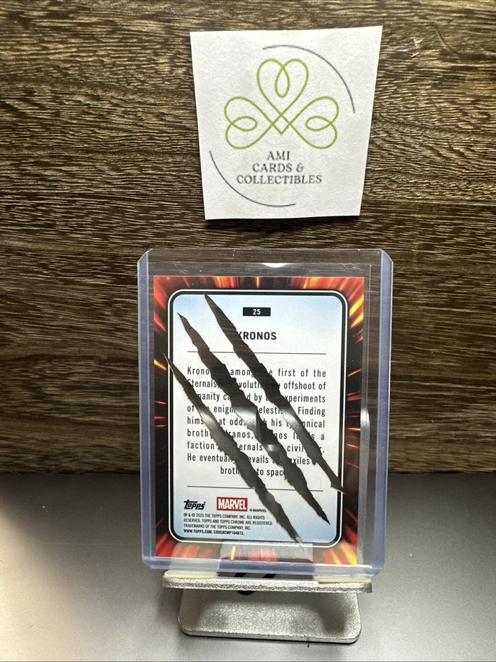 2025 Topps Chrome Marvel Kronos Clawed /20 - Image 2 of 2