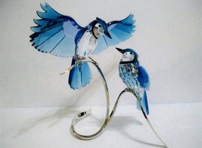 Swarovski Crystal Blue Jay Kingfisher Blue Bird Figurine 1176149