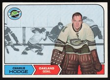1968-69 Topps Hockey EX+ Charlie Hodge Oakland Seals #78