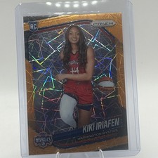 2025 Panini Prizm Kiki Iriafen Orange Cracked Ice Prizm Rookie RC #149