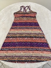 Womans Padded Patterned STRETCH Summer Dress Size SMALL