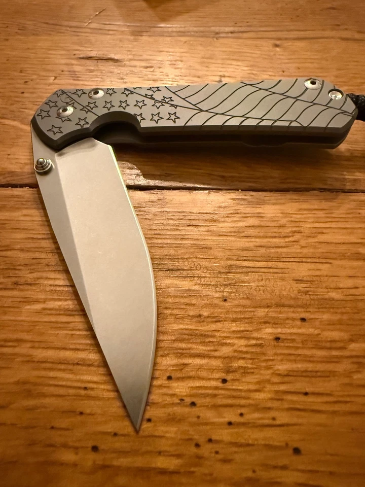 NEW! Chris Reeve Knives Large Sebenza 31 Forever Flag RH Glass Blasted - Image 3 of 4